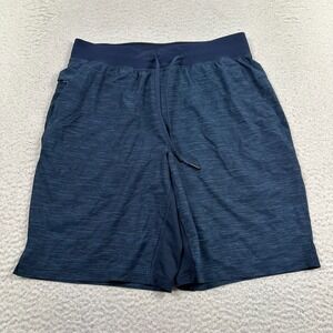 Lululemon T.H.E Short Men Medium Performance Stretch Running Gym Heather Blue 9"